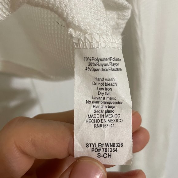 Timing White Long Sleeve Crop Top - Picture 5 of 5